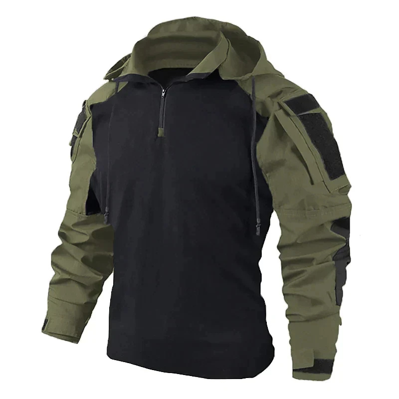 Veste tactique d'extérieur Softshell Manches amovibles Capuche