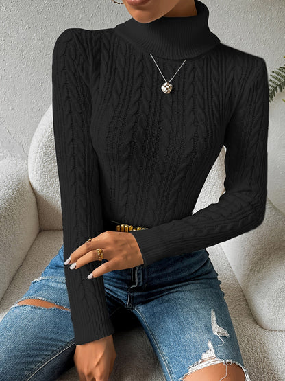 Pull à col roulé doux femme qualité
