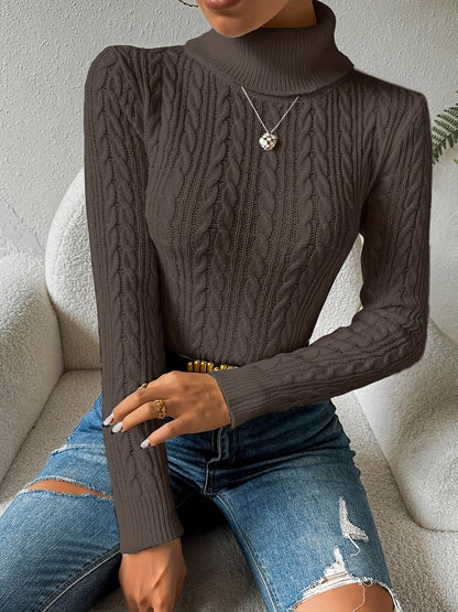 Pull à col roulé doux femme qualité