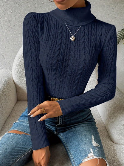 Pull à col roulé doux femme qualité
