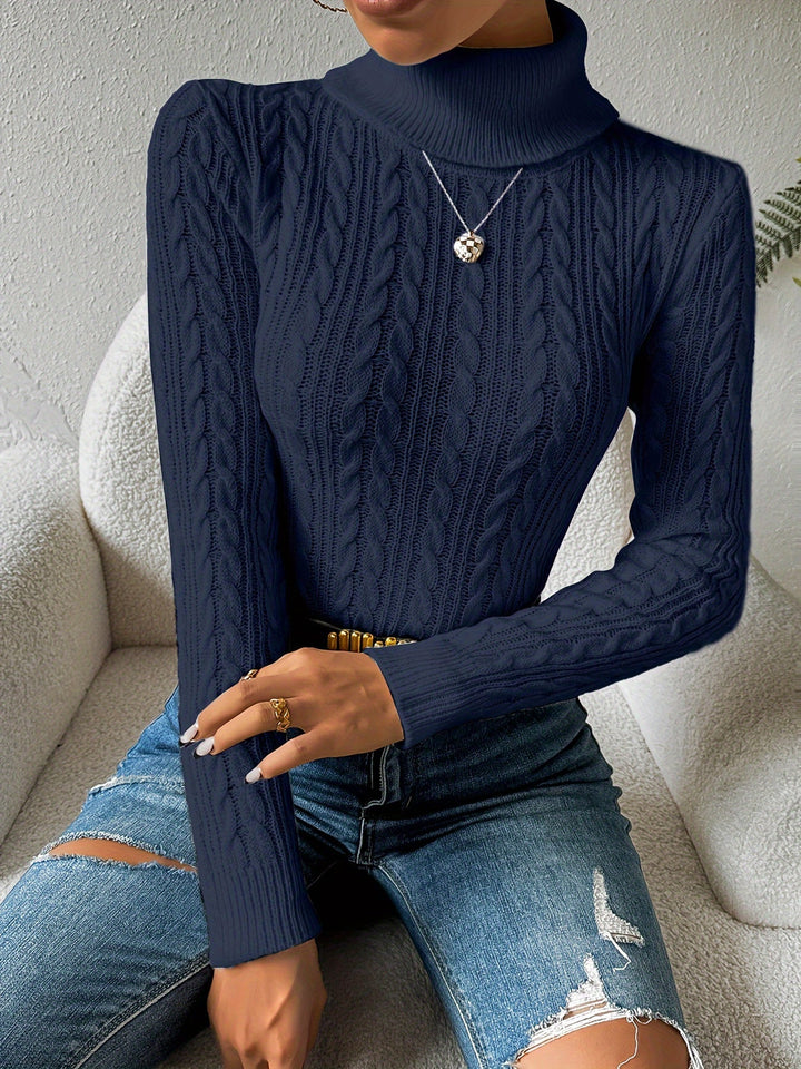 Pull à col roulé doux femme qualité