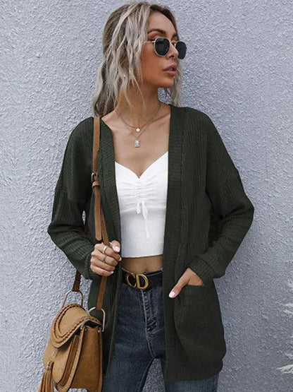 Cardigan long confortable pour femme