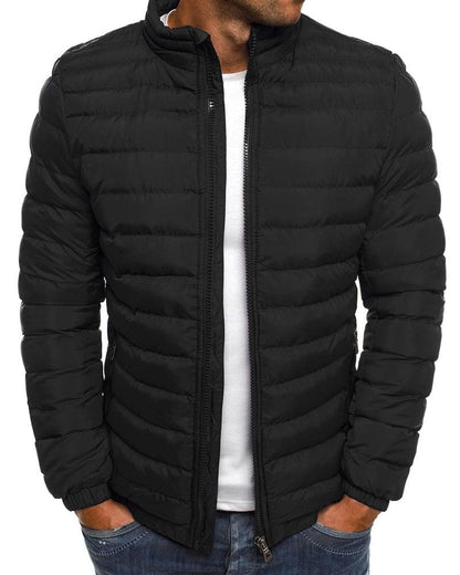 Veste unie élégante avec fermeture éclair