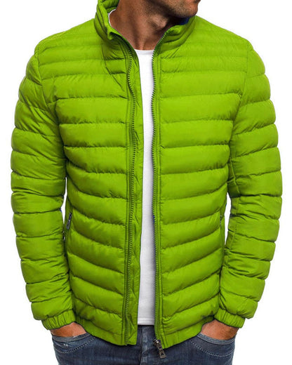 Veste unie élégante avec fermeture éclair