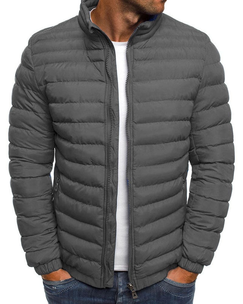 Veste unie élégante avec fermeture éclair