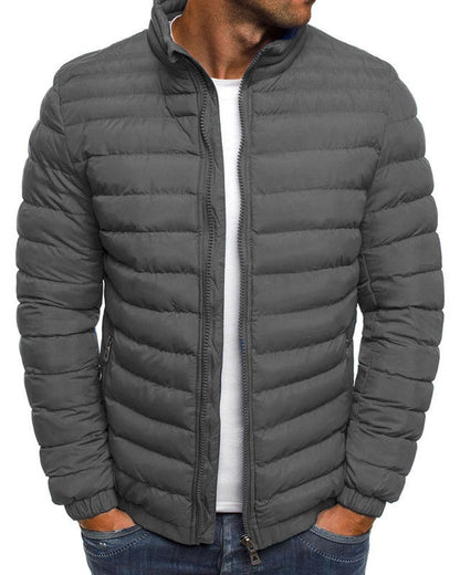 Veste unie élégante avec fermeture éclair