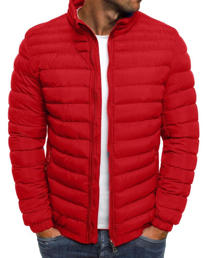 Veste unie élégante avec fermeture éclair