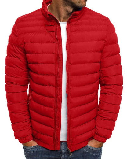 Veste unie élégante avec fermeture éclair