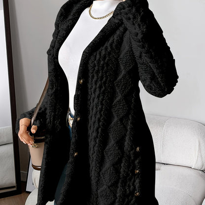 Veste teddy douce pour femmes avec capuche