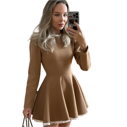 Robe Femme Dentelle Mini-Robe Élégante