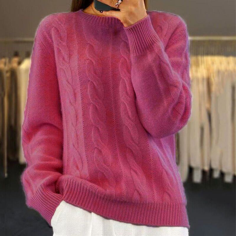 Pull grossesse femme doux manches longues tricoté