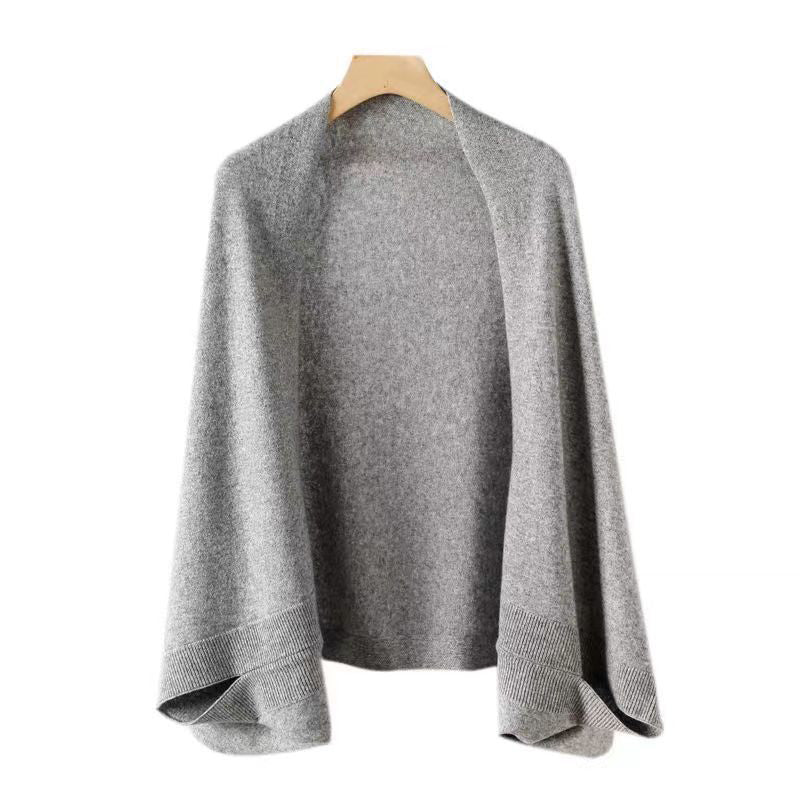 Gilet doux en faux cachemire à double écharpe