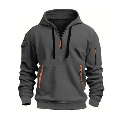 Sweat à capuche zippé sportif pour hommes