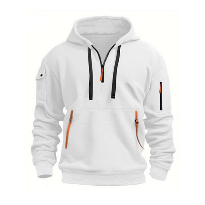 Sweat à capuche zippé sportif pour hommes