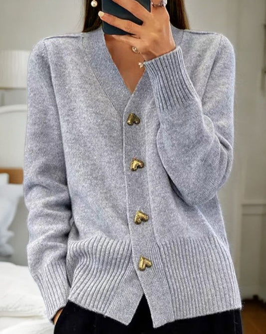 Damen Oversized Strickcardigan Großzügig - IdealeKleiden