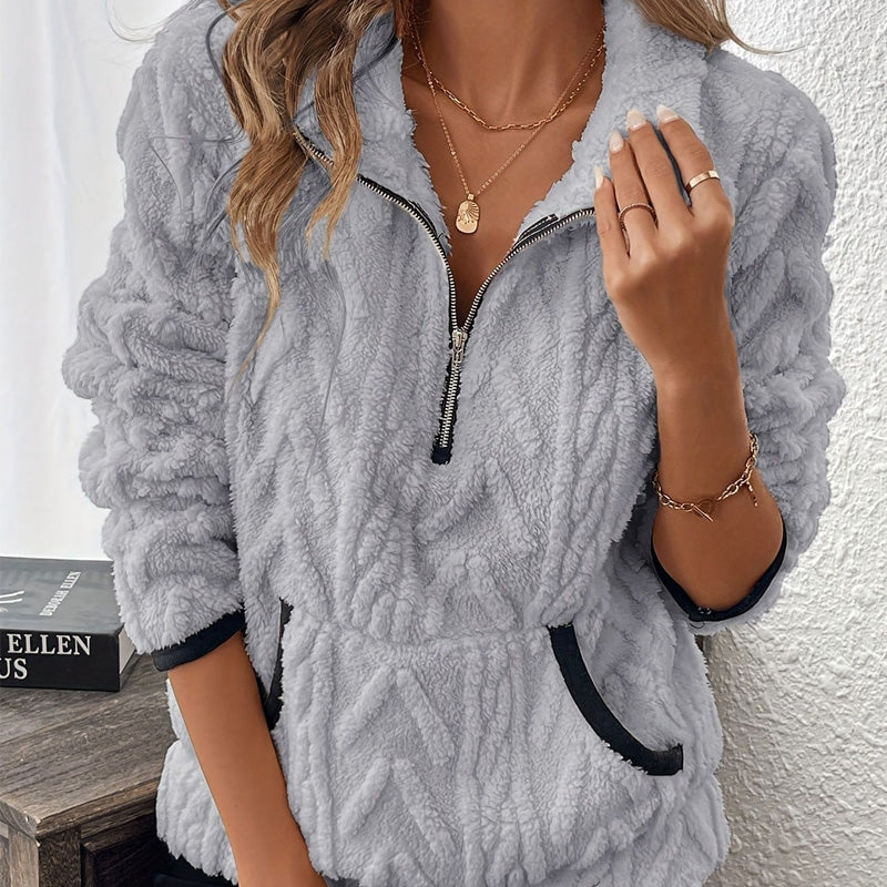 Pull moderne zippé