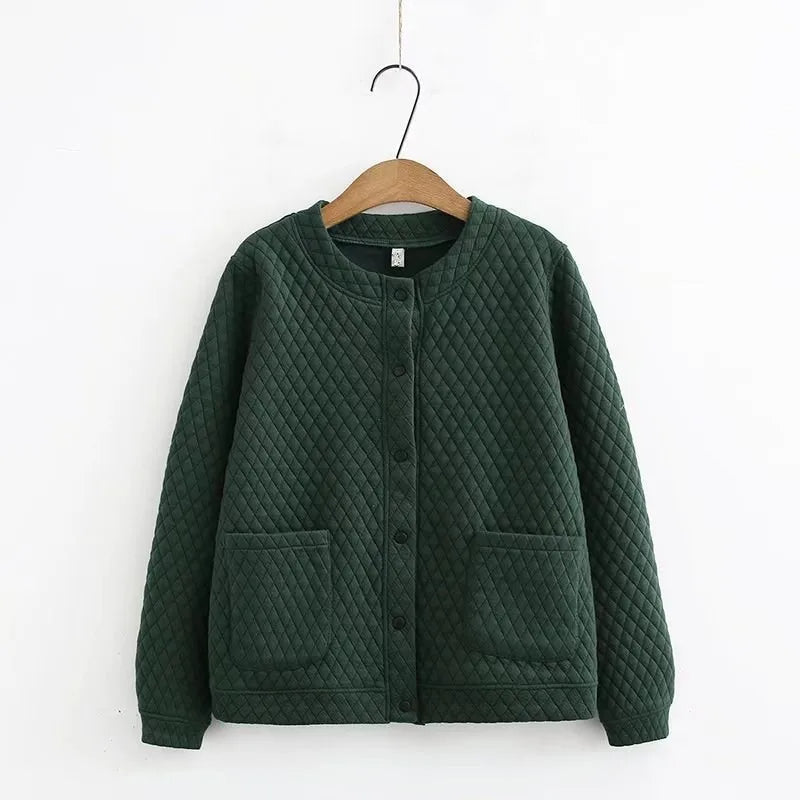 Gilet grande taille printemps à carreaux