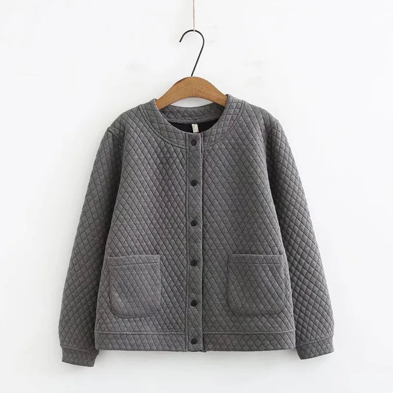 Gilet grande taille printemps à carreaux