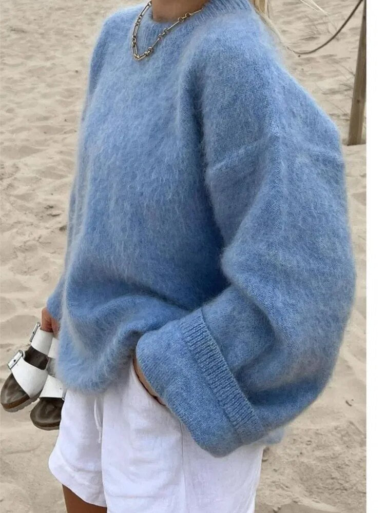 Pull en laine stylé pour femme, coupe décontractée et lacée