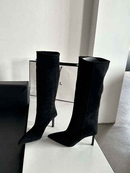 Bottines femme aspect daim élégantes