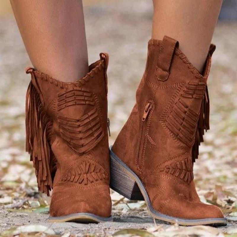 Stiefeletten Damen Western Look - IdealeKleiden