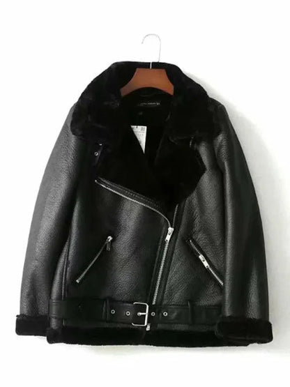 Manteau d'hiver streetwear style motard