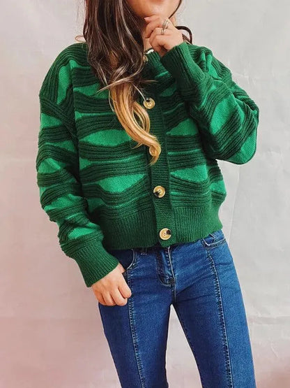 Vêtements élégants pour femmes | Cardigan court à col rond