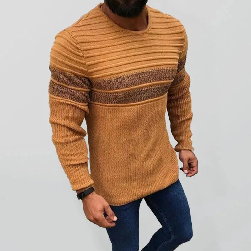 Pull homme col rond coupe décontractée