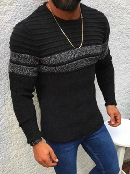 Pull homme col rond coupe décontractée