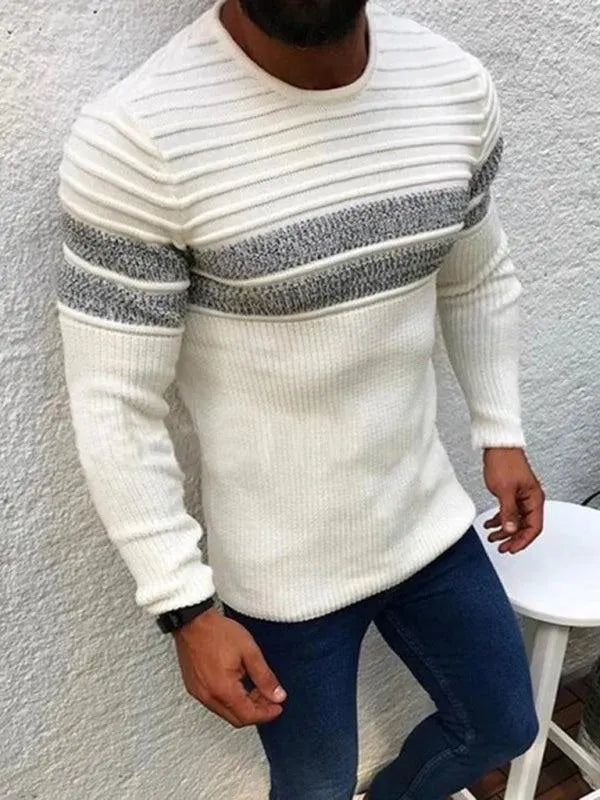 Pull homme col rond coupe décontractée
