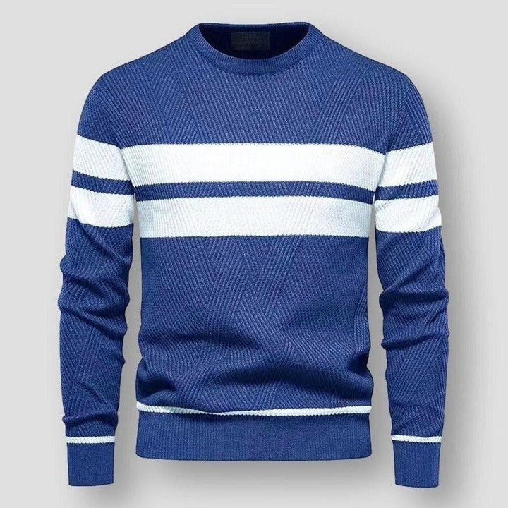 Stylischer Herren Pullover Streifen Design - IdealeKleiden