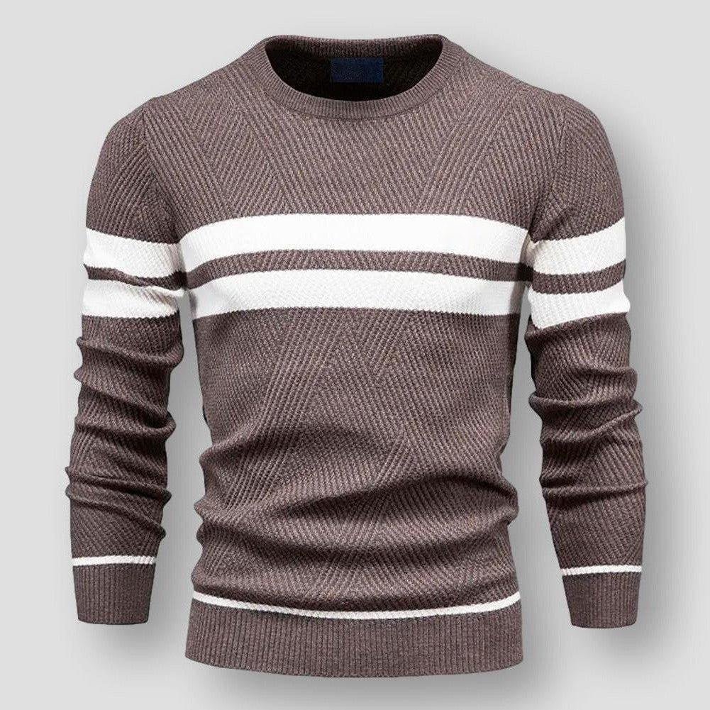 Pull homme stylé à rayures