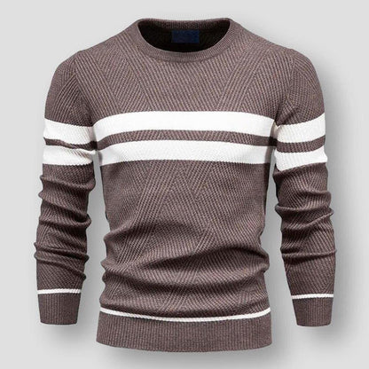 Pull homme stylé à rayures