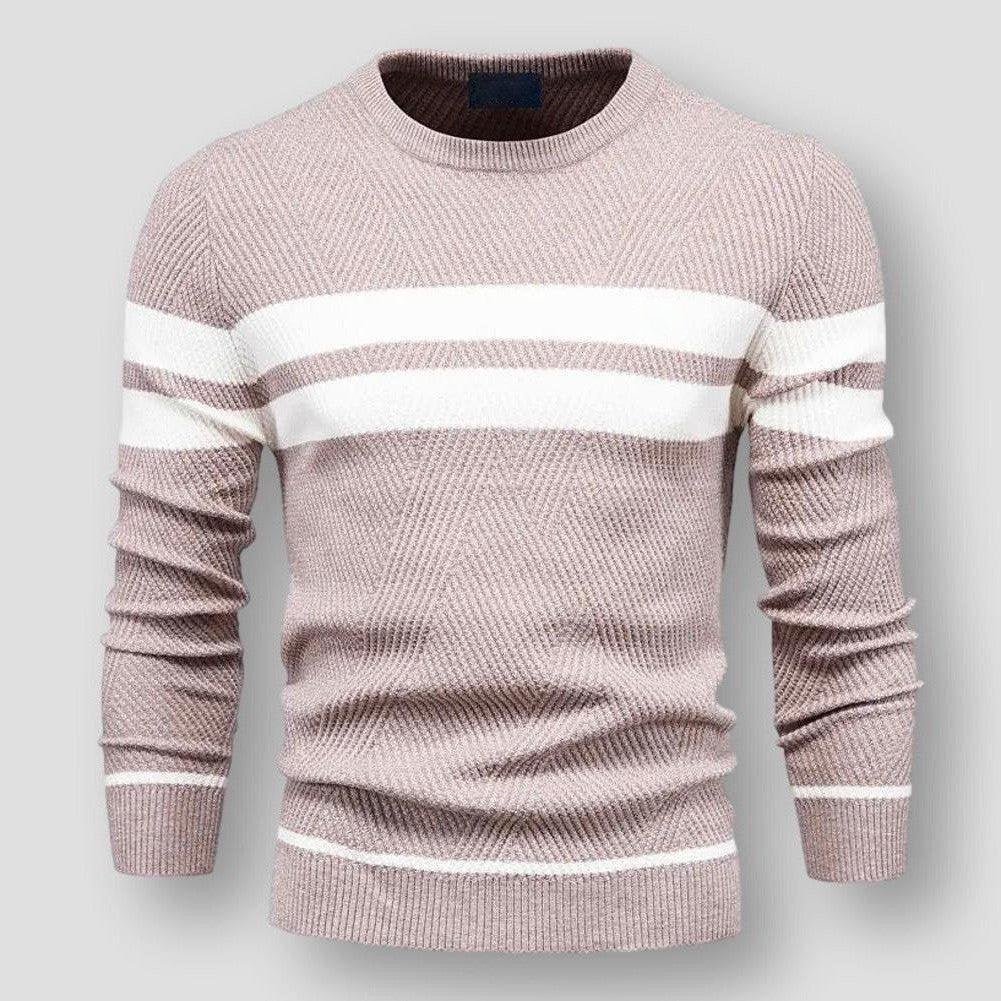 Pull homme stylé à rayures