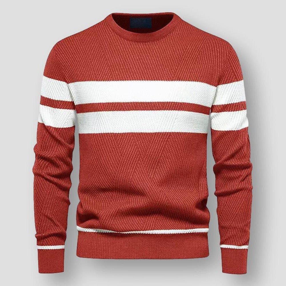 Pull homme stylé à rayures