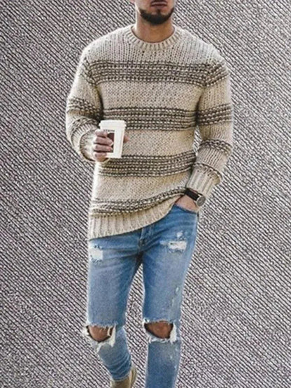 Pull homme col rond moderne