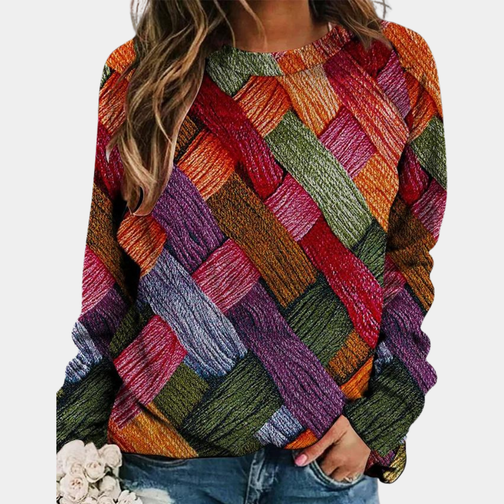 Pull femme coloré style moderne