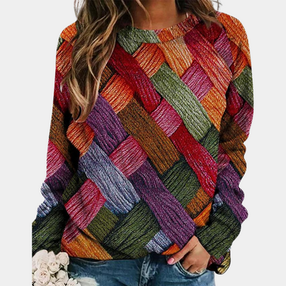 Pull femme coloré style moderne