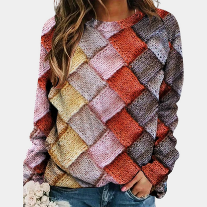 Pull femme coloré style moderne