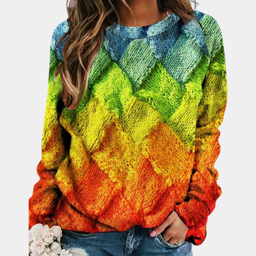 Pull femme coloré style moderne