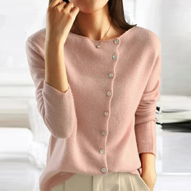 Pull-over élégant à carreaux pour femme