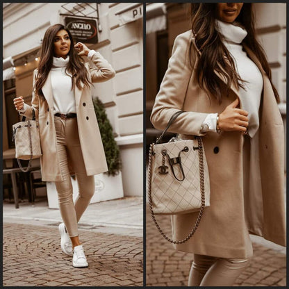 Veste longue femme élégante marron - Confortable et stylée
