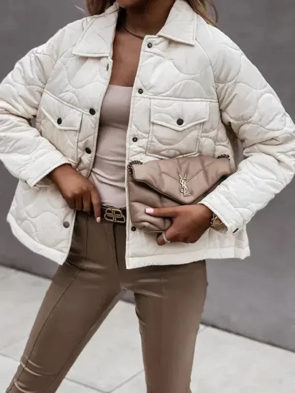 Veste femme tendance boutons style décontracté