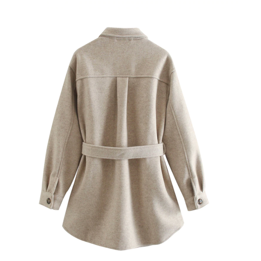 Modische Damenjacke Mittellang Elegant - IdealeKleiden