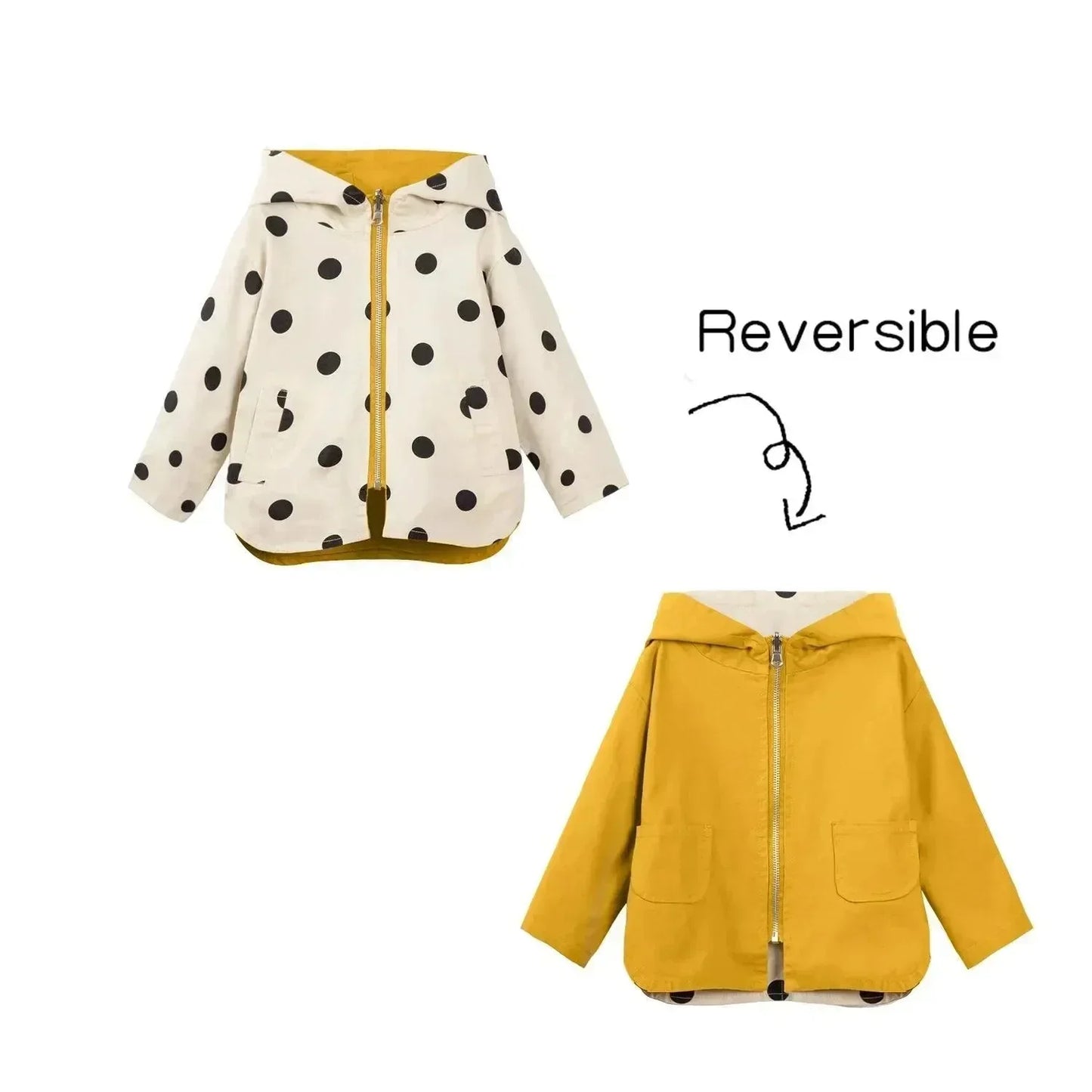 Veste stylée pour enfant à pois