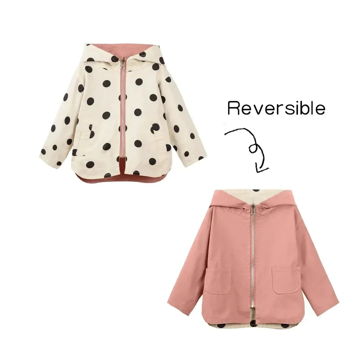 Veste stylée pour enfant à pois
