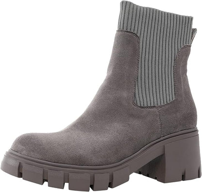 Bottes élégantes pour femme en daim hiver