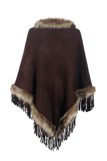 Poncho d'hiver élégant pour femmes
