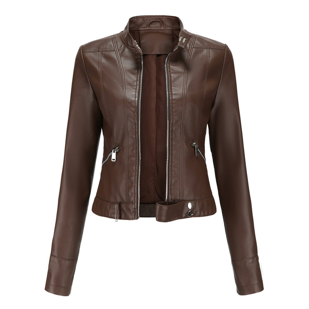 Blouson en cuir élégant pour femme classique