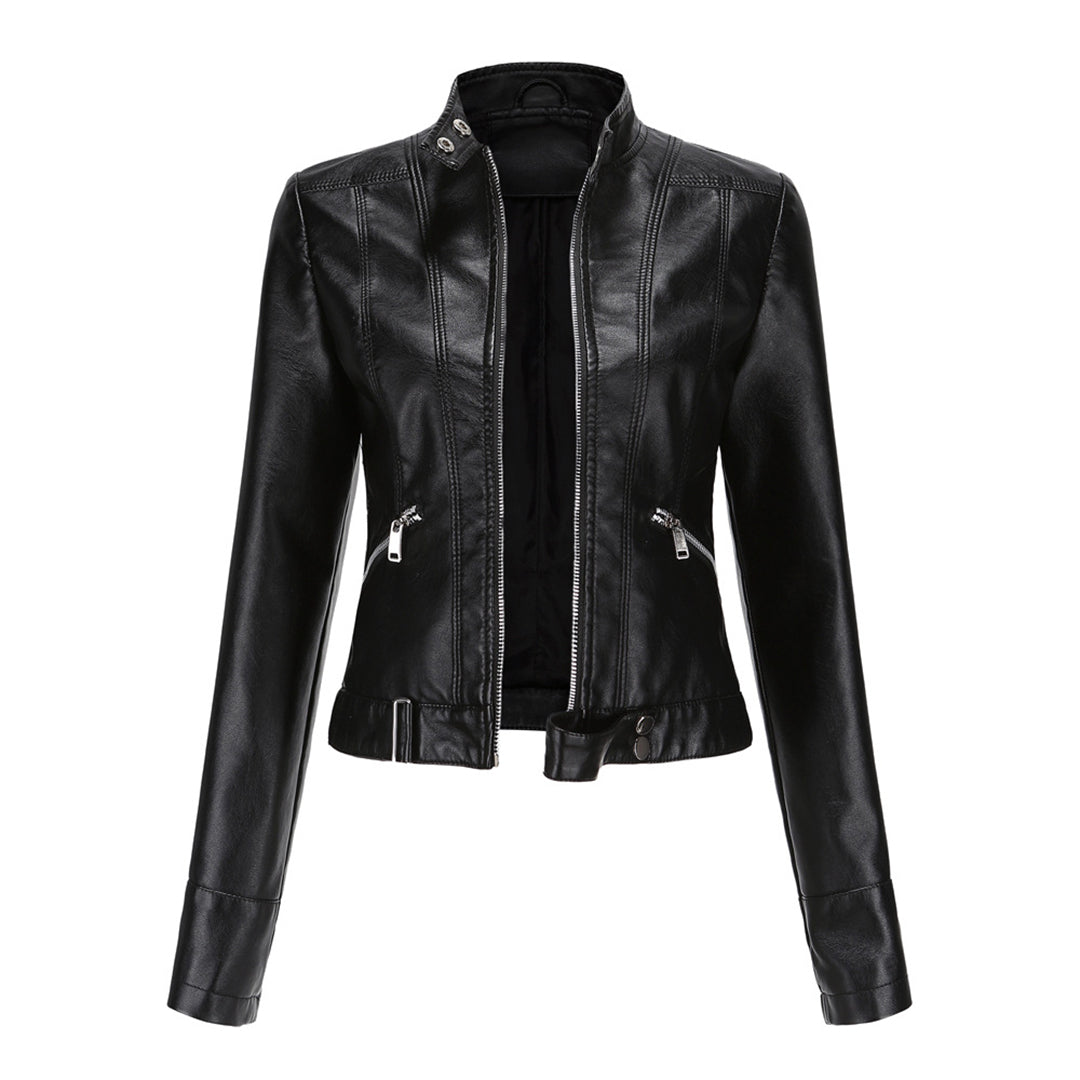 Blouson en cuir élégant pour femme classique